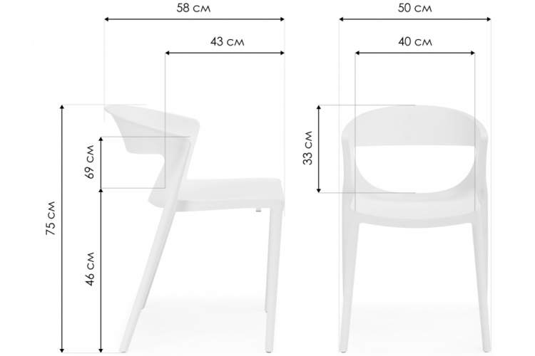 Пластиковый стул Градно белый-3