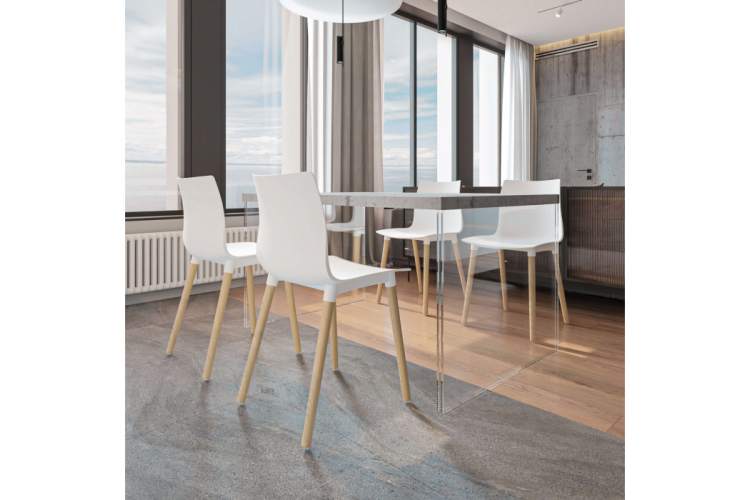 Пластиковый стул Кобе белый-1