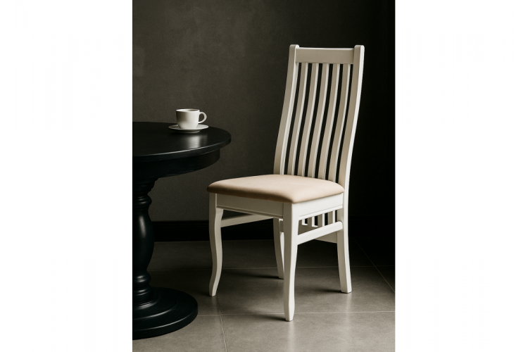 Стул деревянный Арлет белый / tenerife latte-1