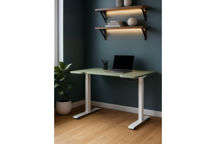 Компьютерный стол Маркос 140х80 зеленый / белый-2