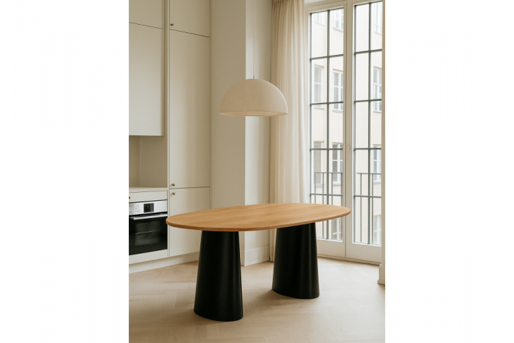 Стол деревянный Ares дуб / черный-2