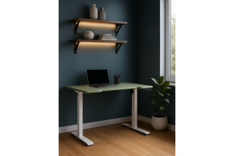 Компьютерный стол Маркос 140х80 зеленый / белый-1