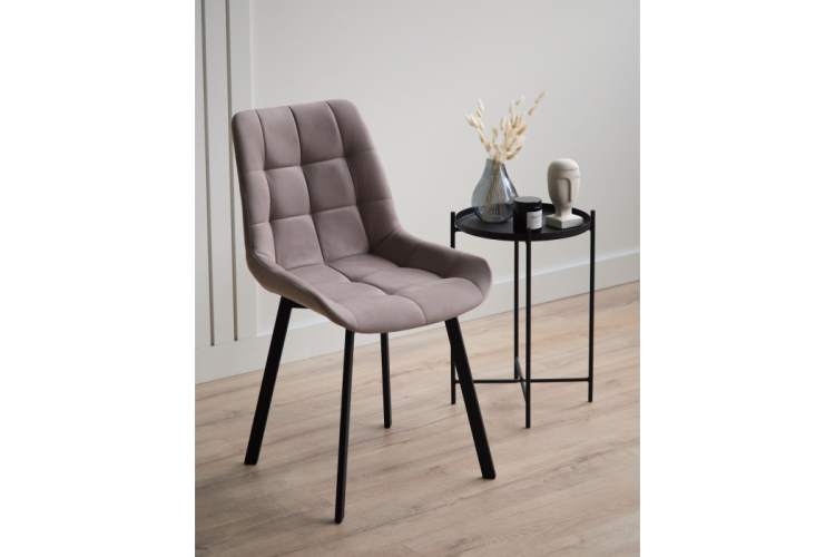 Стул на металлокаркасе Челси П латте (zd 290) / черный-1