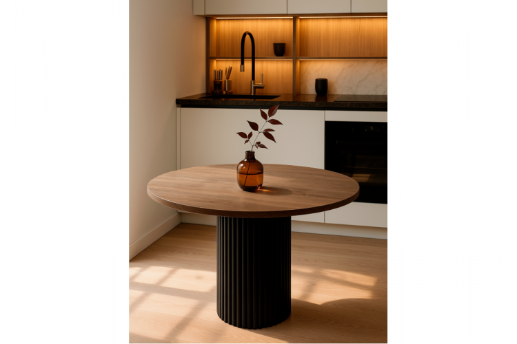 Стол деревянный Барел 110 орех кантри / черный-1