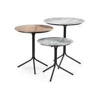 Журнальный стол Рускус белый мрамор / серый мрамор / галифакс