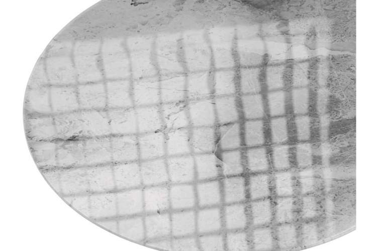 Журнальный стол Рускус белый мрамор / серый мрамор / галифакс-9