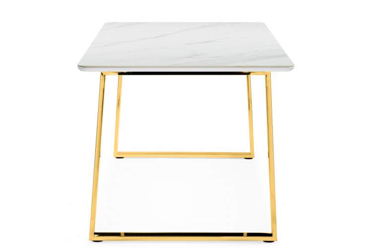 Керамический стол Селена 2 180х90х77 белый мрамор / золото-5