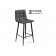Барный стул полубарных Симпл 2 шт темно-серый / черный