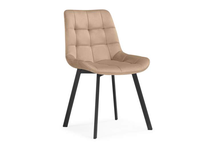 Стул на металлокаркасе Челси 360 бежевый (ZD 210) / черный-2