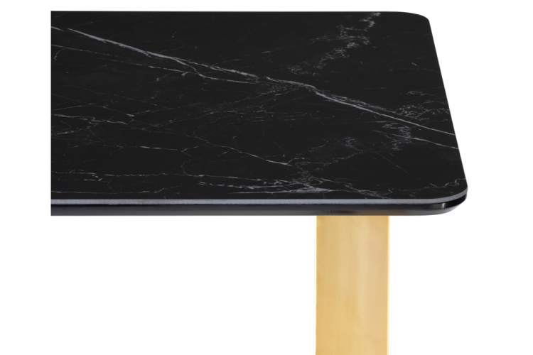 Керамический стол Селена 2 180х90 черный мрамор / золото-5