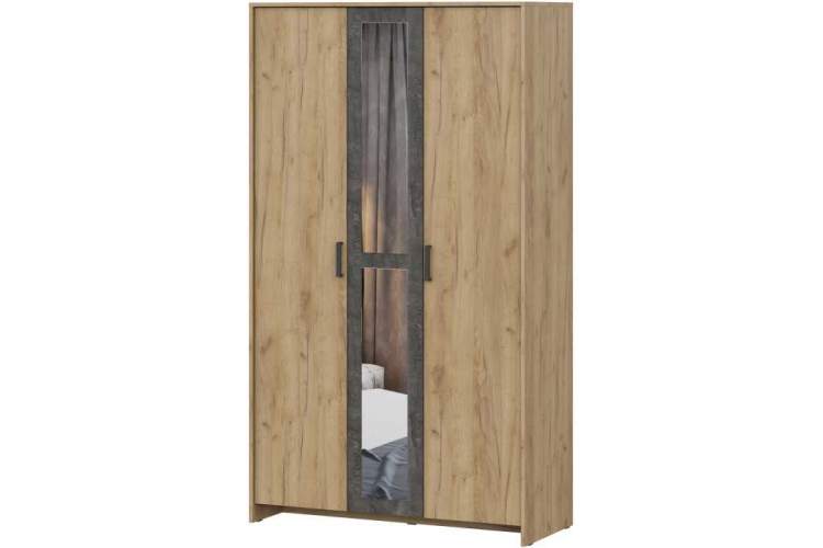 Шкаф Taika дуб золотой / камень темный