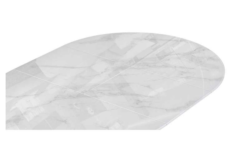 Стол стеклянный Галвестон 100х76 белый мрамор / белый-5
