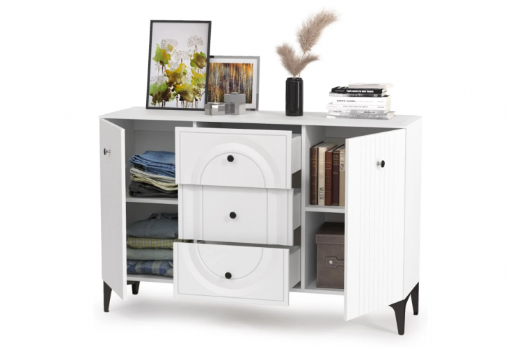 Комод Вестра 13.309 белый pe шагрень / белая шагрень-2