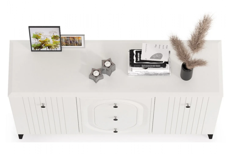 Комод Вестра 13.309 белый pe шагрень / белая шагрень-4