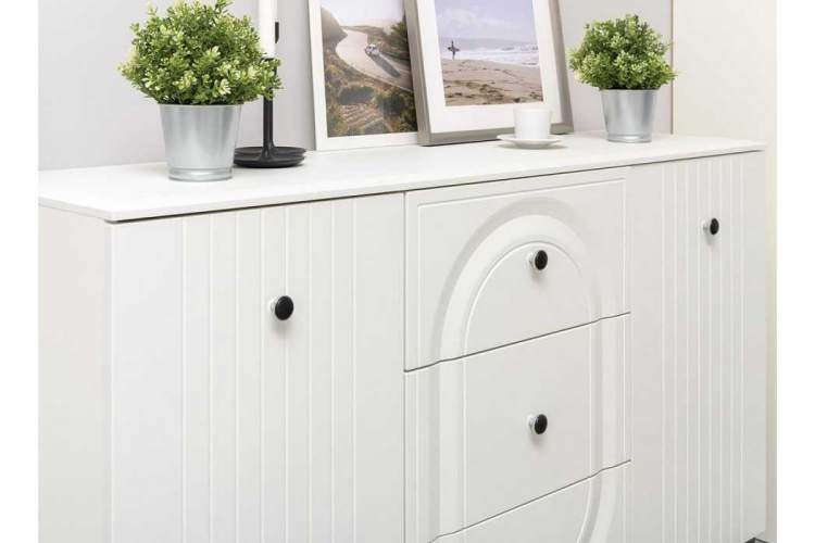 Комод Вестра 13.309 белый pe шагрень / белая шагрень-5