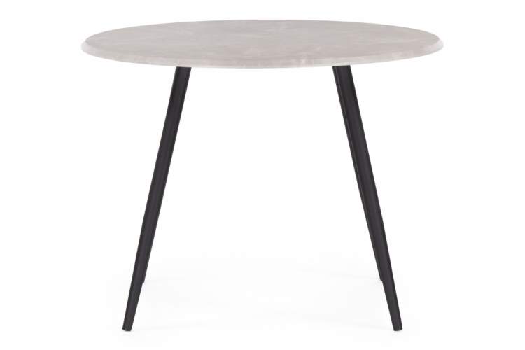 Стол деревянный Абилин 100 мрамор светло-серый / черный матовый-2