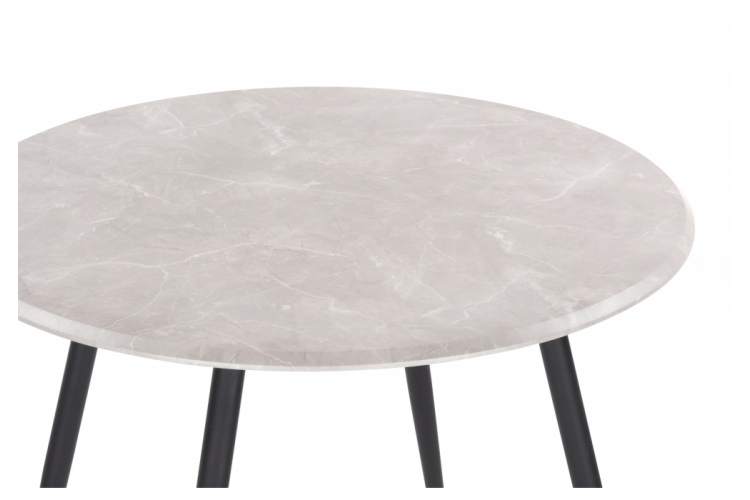 Стол деревянный Абилин 100 мрамор светло-серый / черный матовый-3