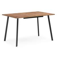 Стол деревянный Кортни 117 (157) x 77 дуб крафт золотой / черный матовый