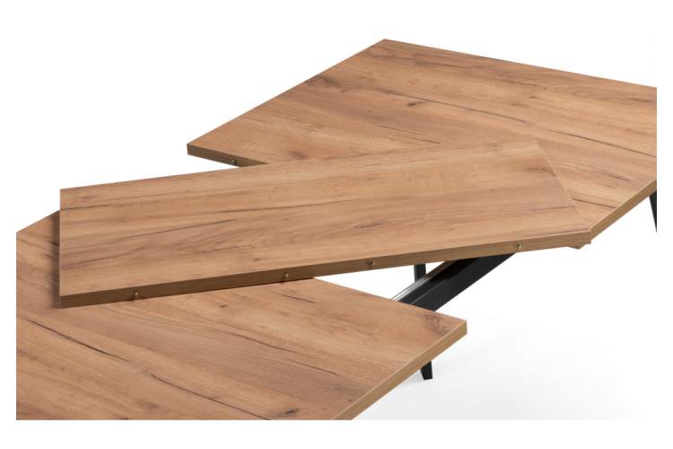 Стол деревянный Кортни 117 (157) x 77 дуб крафт золотой / черный матовый-13