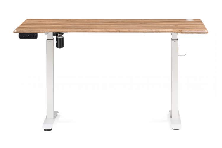 Компьютерный стол Маркос с механизмом подъема 140х80х75 белый / вотан дуб-1