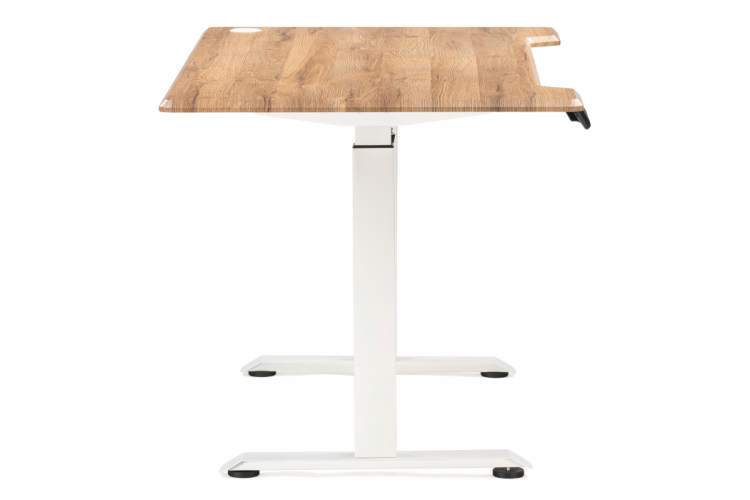 Компьютерный стол Маркос с механизмом подъема 140х80х75 белый / вотан дуб-3