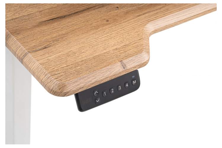 Компьютерный стол Маркос с механизмом подъема 140х80х75 белый / вотан дуб-4