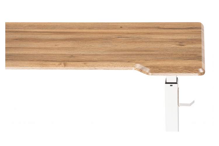 Компьютерный стол Маркос с механизмом подъема 140х80х75 белый / вотан дуб-6