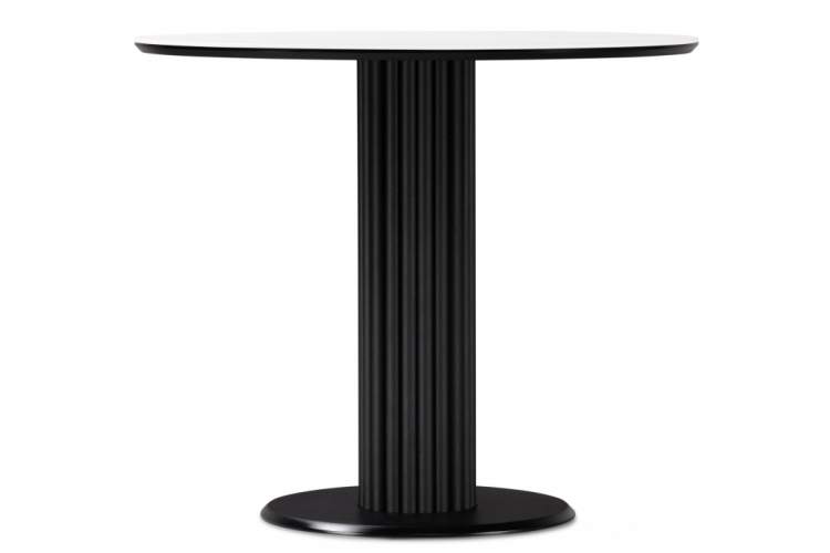 Керамический стол Кэмерон 90х90х75 белый мрамор snow white / черный-2