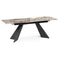 Керамический стол Ливи 140(200)х80х78 patagonia bronze / черный
