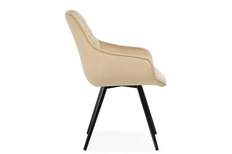 Стул на металлокаркасе Эгел крутящееся бежевый / черный глянец-4