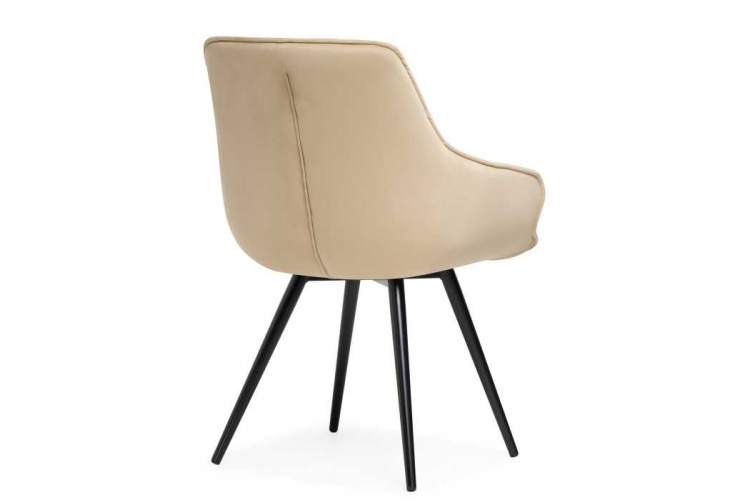 Стул на металлокаркасе Эгел крутящееся бежевый / черный глянец-5