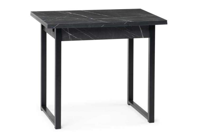 Стол деревянный Форли 90(150)х67 файерстоун / черный матовый