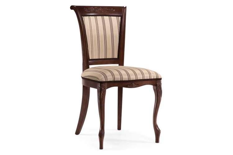 Стул деревянный Амбертин орех / агата полоса серая