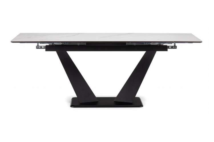 Керамический стол Кели 140(200)х80х76 белый / черный-3