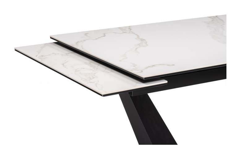 Керамический стол Кели 140(200)х80х76 белый / черный-5