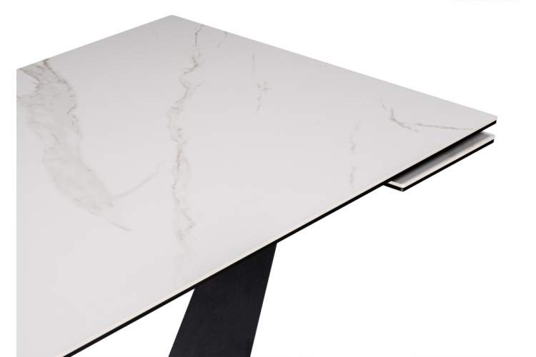 Керамический стол Кели 140(200)х80х76 белый / черный-6