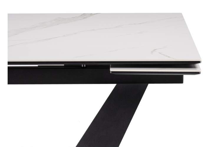 Керамический стол Кели 140(200)х80х76 белый / черный-7