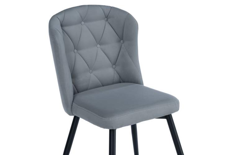 Стул на металлокаркасе Алиссум светло-серый / черный-9