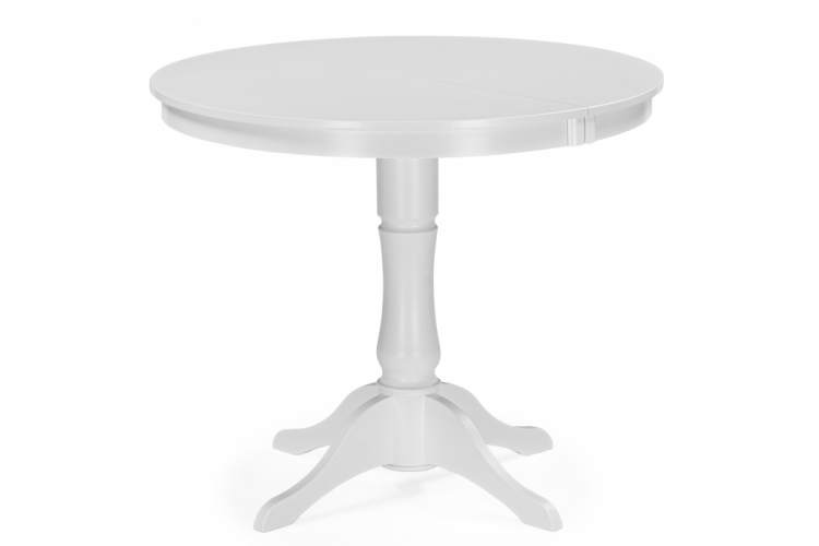 Стол деревянный Амадей 90(130)x90 белый матовый