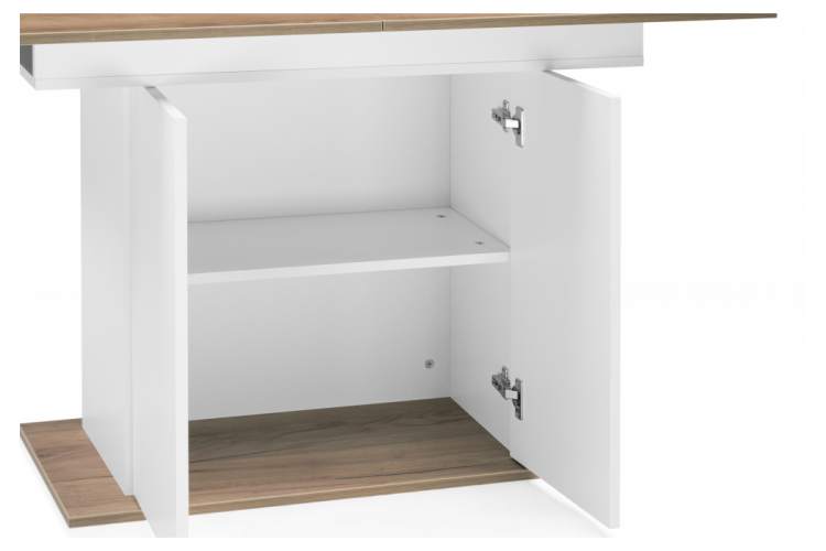 Стол деревянный Carla белый / крафт золотой-12