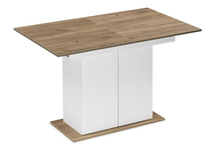 Стол деревянный Carla белый / крафт золотой