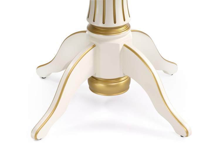 Стол деревянный Павия 100 крем / золотая патина-9