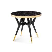 Стол деревянный Selina 80х72 black / gold Стол деревянный Selina 80х72 black / gold
