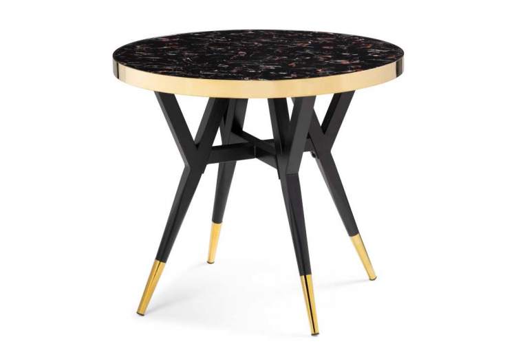 Стол деревянный Selina 80х72 black / gold