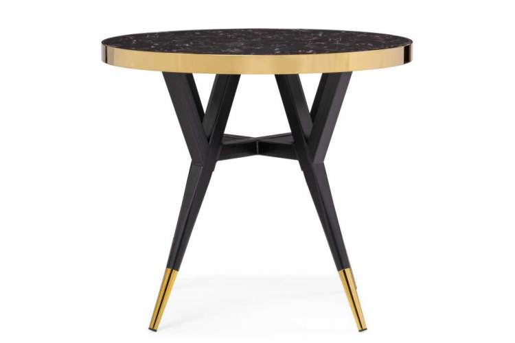 Стол деревянный Selina 80х72 black / gold-1