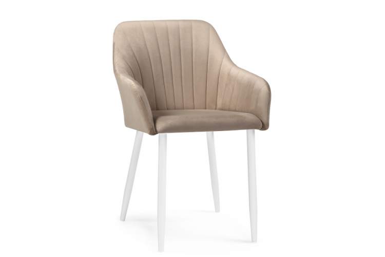 Стул на металлокаркасе Слэм бежевое / белое