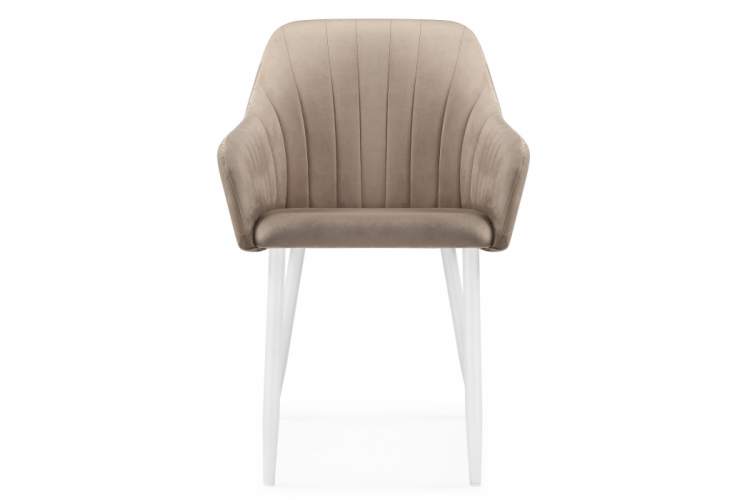 Стул на металлокаркасе Слэм бежевое / белое-2