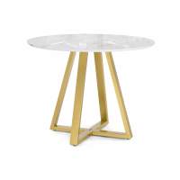Стол стеклянный Норфолк 100 золото