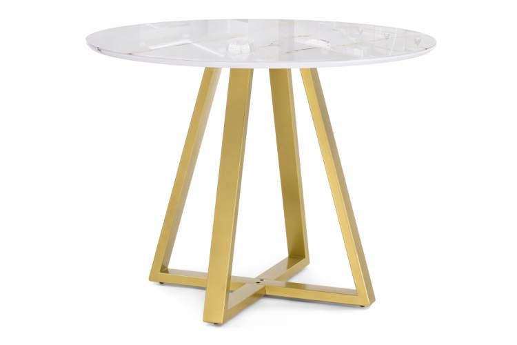 Стол стеклянный Норфолк 100 золото