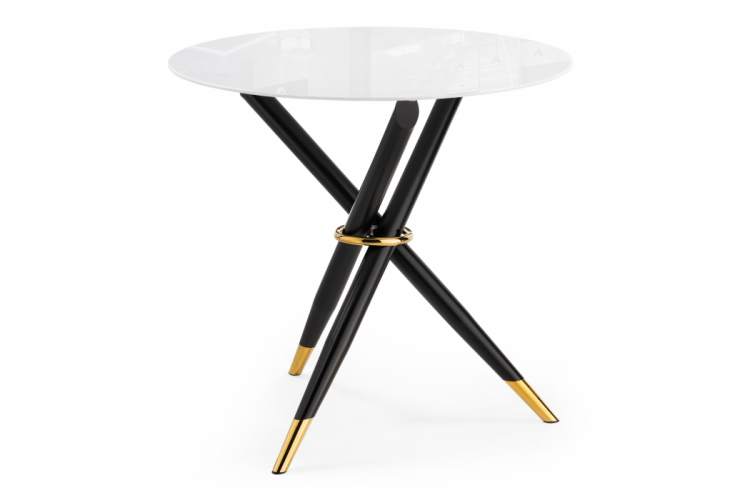 Стол стеклянный Rock 100х75 white / black-2